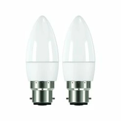 Outlet 🥰 Australia Only - Luce Bella Candle B22 LED 470lm Warm White 5W Globe 2 Pack 🔔