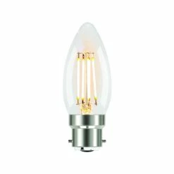 Cheap 🥰 Australia Sale - Luce Bella Candle Filament B22 LED 450 Lumen Warm White Dimmable 4.5W Globe 2Pk Other 💯