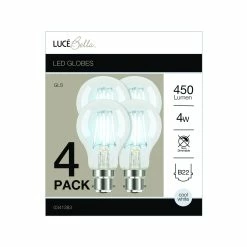 New 🤩 Luce Bella 4W 450Lm Cool White Fila A Shape LED B22 Globe - 4 Pack - To Australia 🌟 -Luce Bella Online Shop 6581f751b52149e78b8327c130a38589