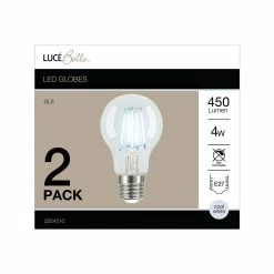 New 🛒 Luce Bella GLS Filament E27 LED 450 Lumen Cool White 4W Globe 2 Pack Other - To Australia 😀 -Luce Bella Online Shop 851c02eaa735468cbaff47540ee391c3
