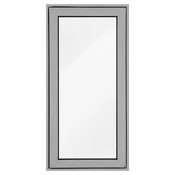 Best Pirce 🎉 Polar Eco-View Windows Polar Eco-View 600 X 1200mm Silver Grey Frosted Glass Openable Double Glazed Window Silver Grey Frame With Frosted Glass - To Australia 🎁