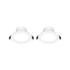 Best Pirce ✔️ Australia Only - Luce Bella 8W 90mm Tri-CCT LED Downlight With Flush Front Face - 2 Pack White 🔥