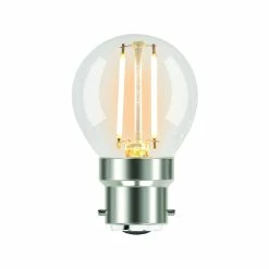 Best Pirce 🧨 Luce Bella Round Filament B22 LED 250 Lumen Warm White 2W Globe 2Pk Other - To Australia ⌛