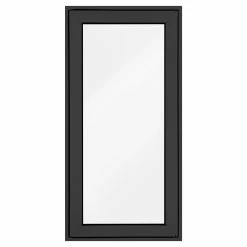 Best Pirce 🎉 Polar Eco-View Windows Polar Eco-View 600 X 1200mm Black Frosted Glass Openable Double Glazed Window Black Frame With Frosted Glass - To Australia 💯