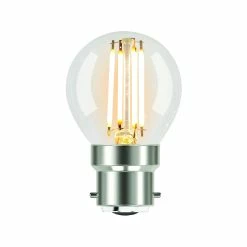 Promo 🎁 Australia Sale - Luce Bella Round Filament B22 Dimmable LED 450 Lumen Warm White 4.5 Watt Globe 2Pk Other 👏