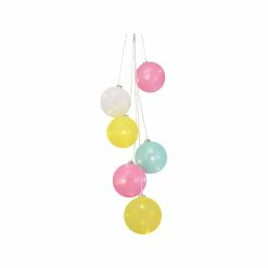Brand new 🧨 Australia Sale - Luce Bella Multi-Colour Battery Operated Cotton Ball Hanging Lights - 6 Pack 🔔