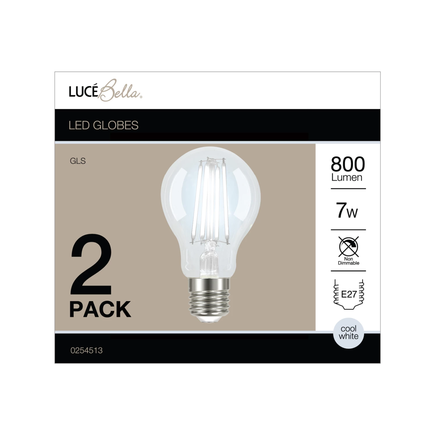 Promo ๐งจ Australia Only - Luce Bella GLS Filament E27 LED 800 Lumen Cool White 7W Globe 2 Pack Other ๐ 4 Promo ๐งจ Australia Only - Luce Bella GLS Filament E27 LED 800 Lumen Cool White 7W Globe 2 Pack Other ๐ - Image 2