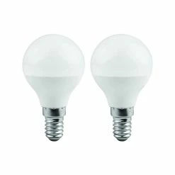 Hot Sale 🤩 Australia Sale - Luce Bella Fancy Round E14 LED 400lm Cool White 5W Globe 2 Pack 🎁